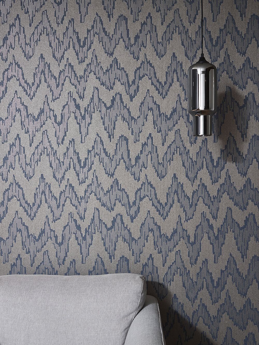 Memento - Pearlised Glass Bead Vintage Wave stripe wallpaper Marburg    