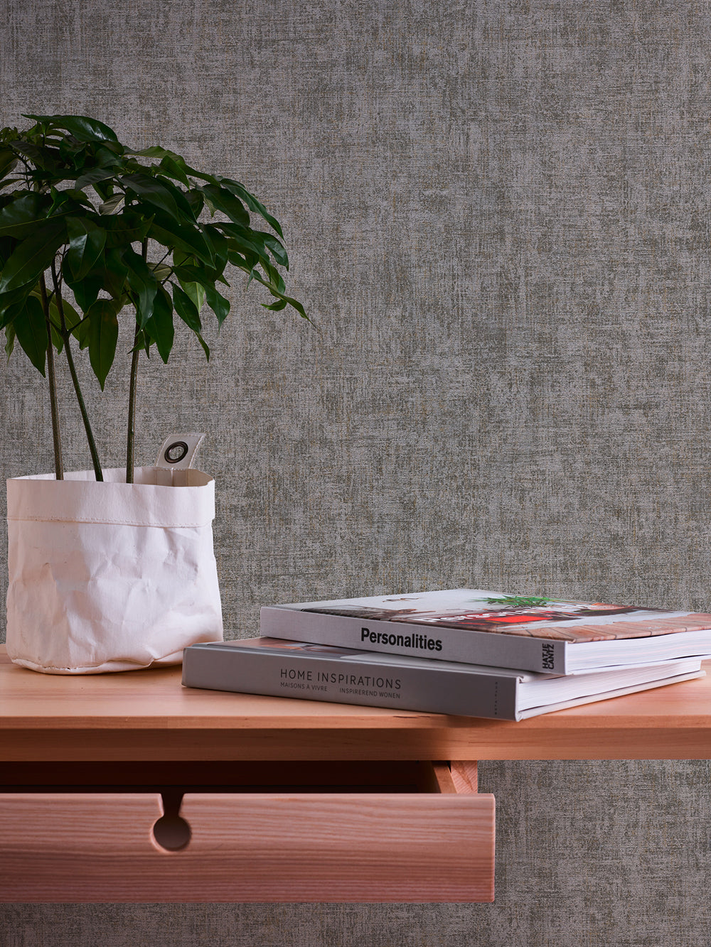 Greenery - Linen Luxe bold wallpaper AS Creation    
