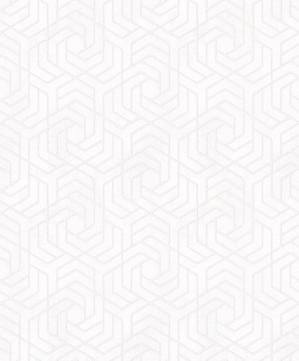 City Glam - Geometric geometric wallpaper Marburg Roll White  32606
