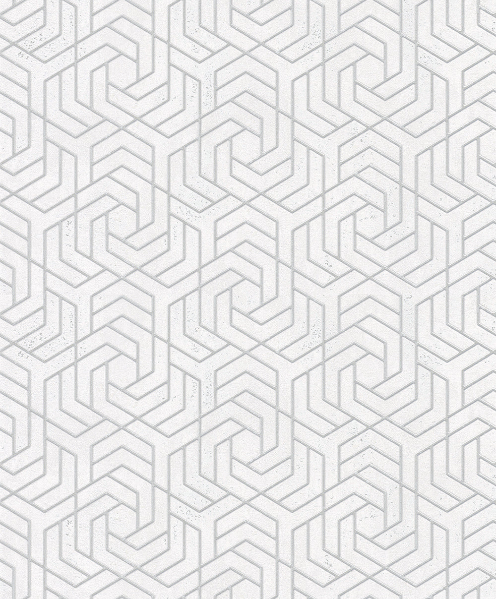 City Glam - Geometric geometric wallpaper Marburg Roll Grey  32607