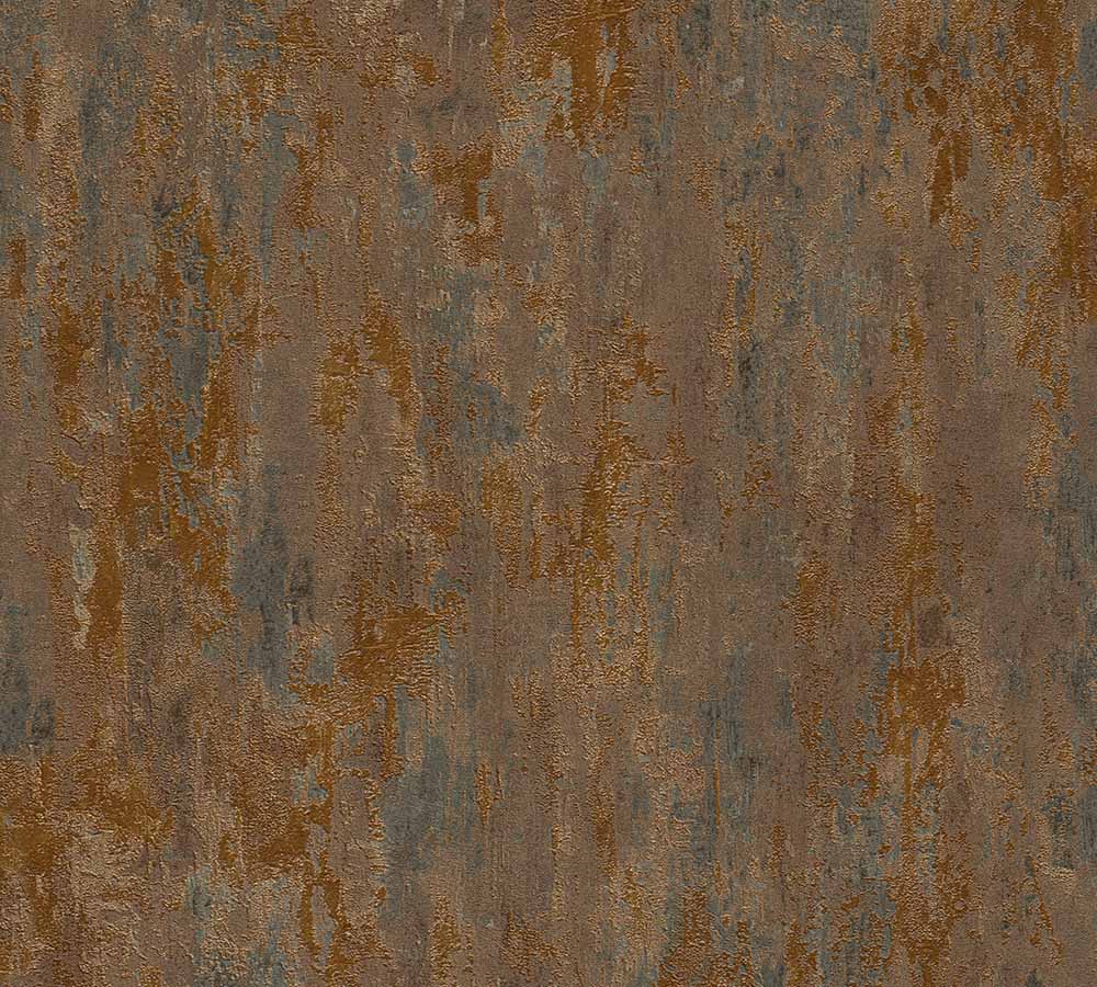 Trendwall 2 - Weathered Metal bold wallpaper AS Creation Roll Copper  326511