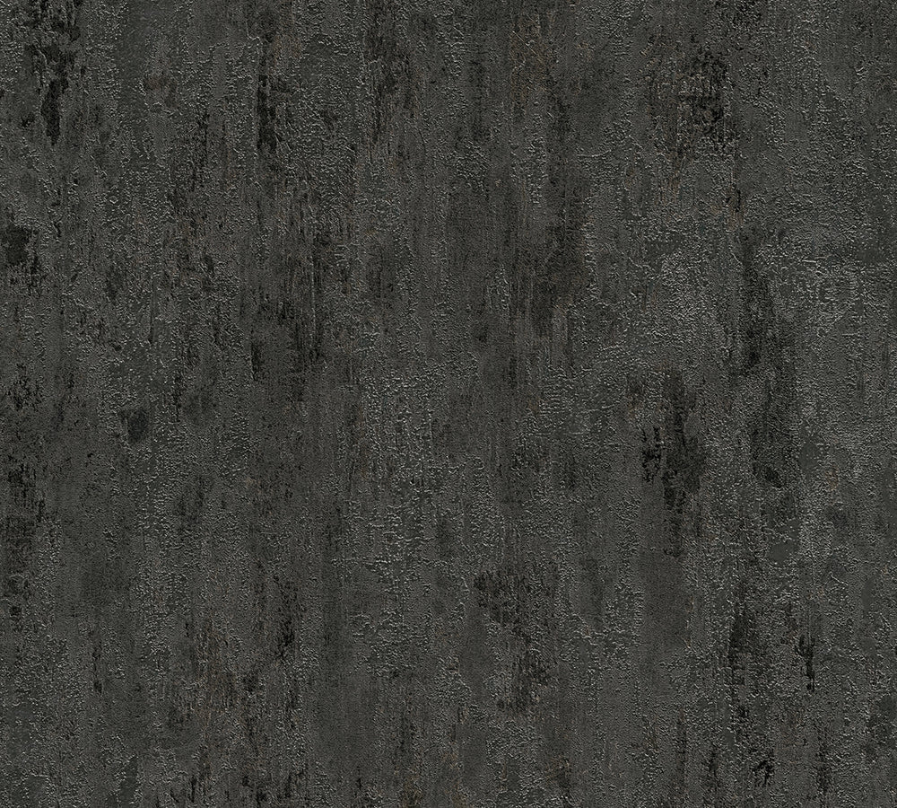 Trendwall 2 - Weathered Metal bold wallpaper AS Creation Roll Black  326515