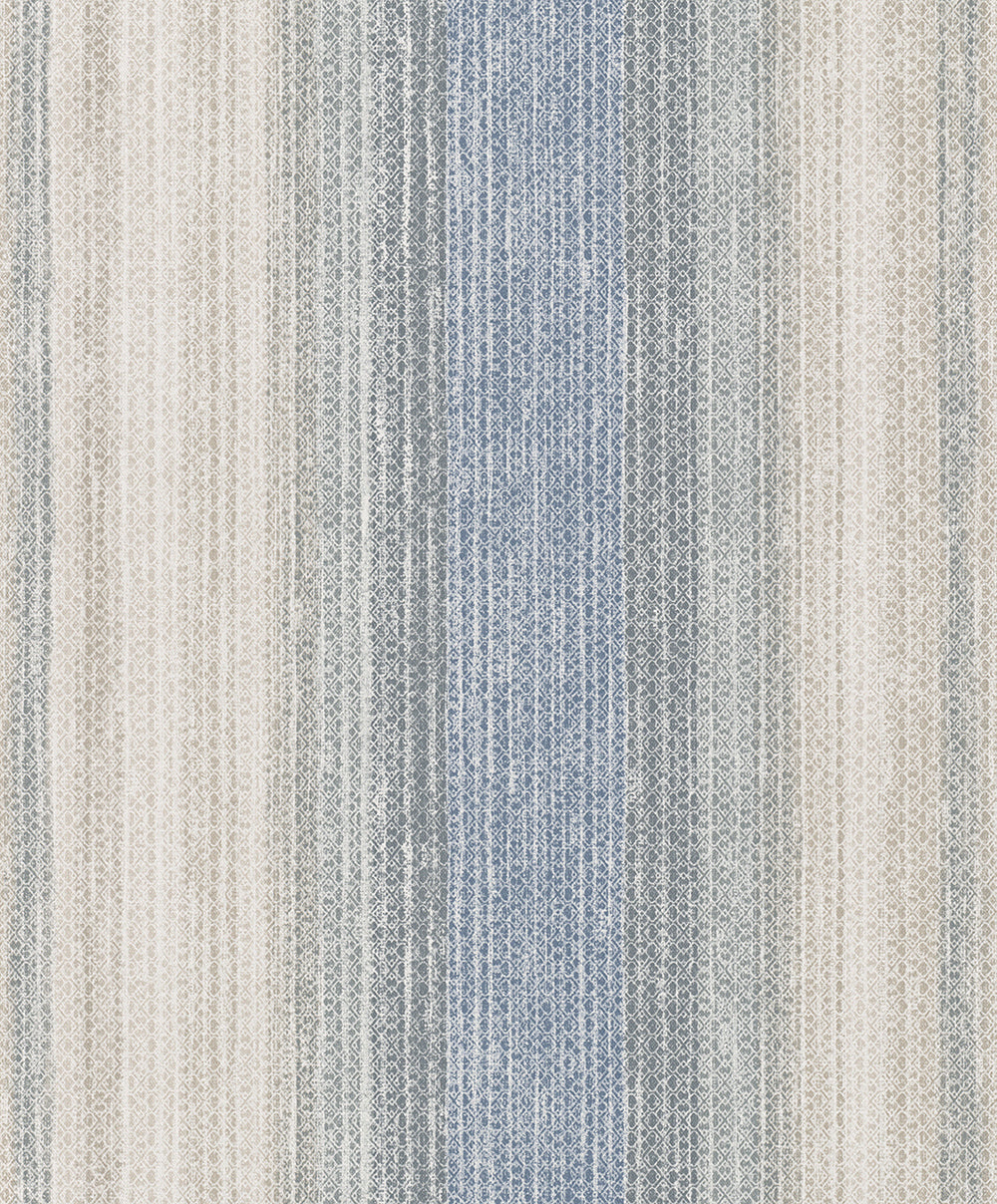 Natural Vibes - Diamond Stripes stripe wallpaper Marburg Roll Blue  32655