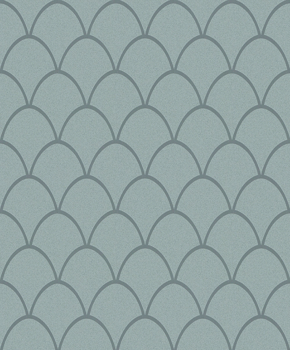 Schoner Wohnen New Spirit - Shimmery  Deco Arches art deco wallpaper Marburg Roll Blue  32718