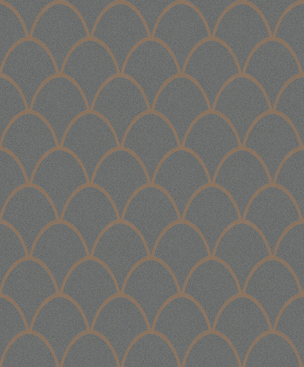Schoner Wohnen New Spirit - Shimmery  Deco Arches art deco wallpaper Marburg Roll Dark Grey  32721