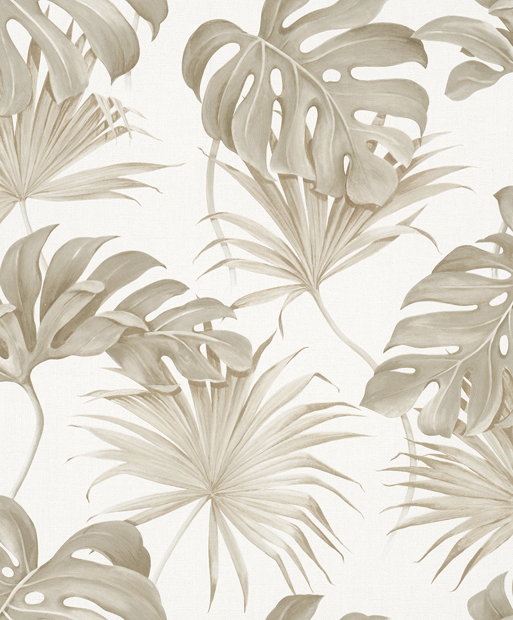 Schoner Wohnen New Spirit - Palm Leaves botanical wallpaper Marburg Roll Beige  32744