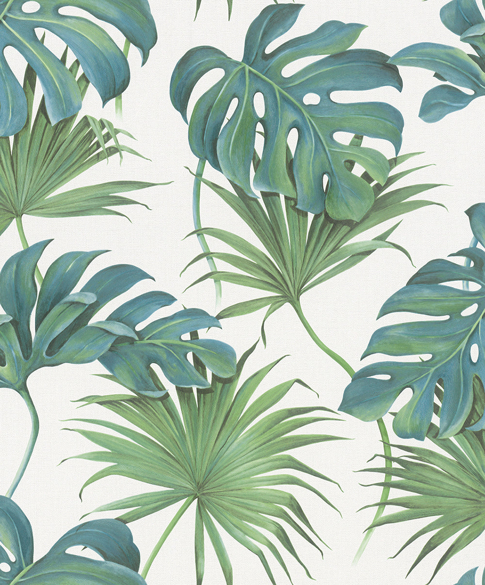 Schoner Wohnen New Spirit - Palm Leaves botanical wallpaper Marburg Roll Green  32745