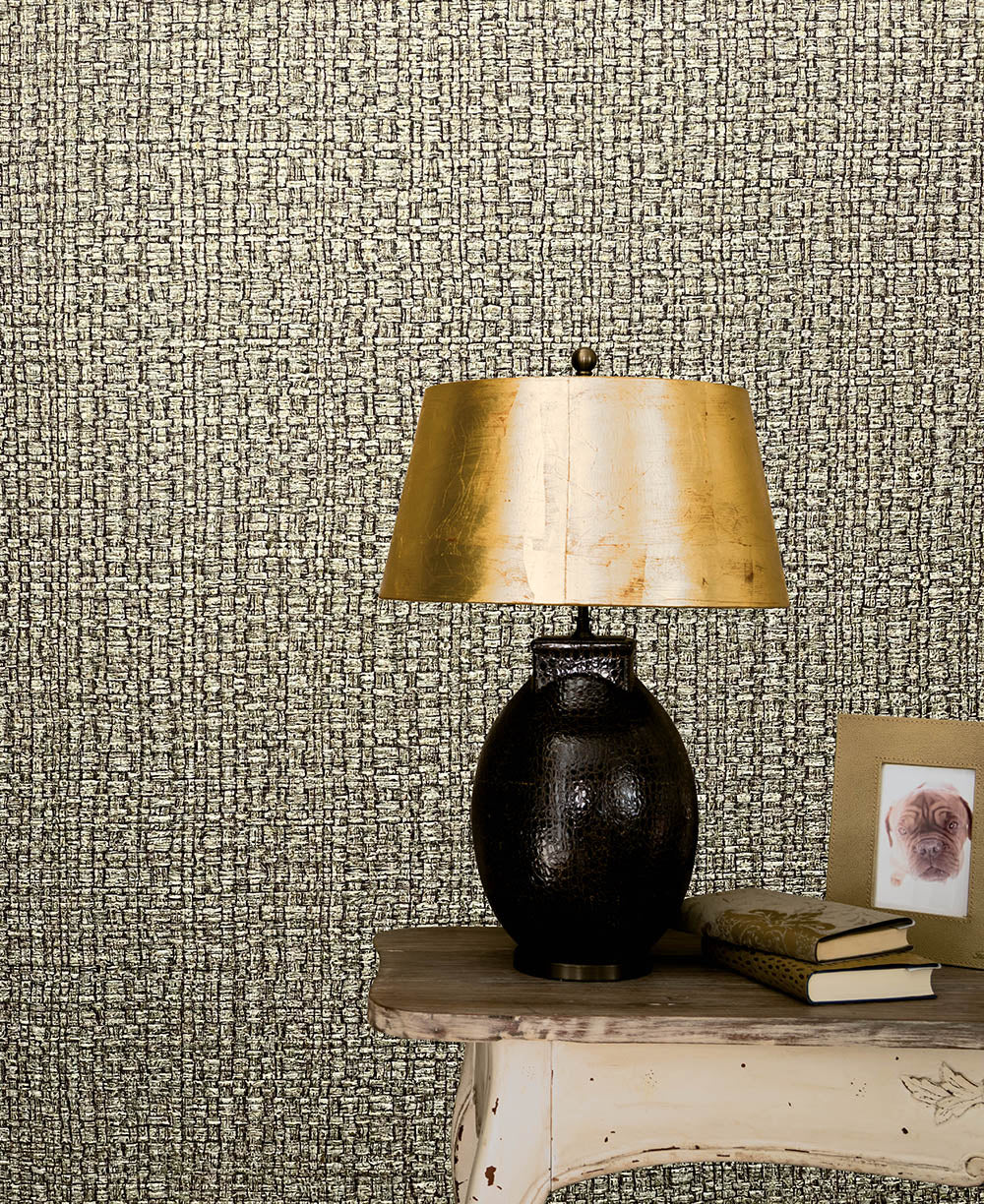 Vintage Deluxe - Textured Bamboo Weave bold wallpaper Marburg    