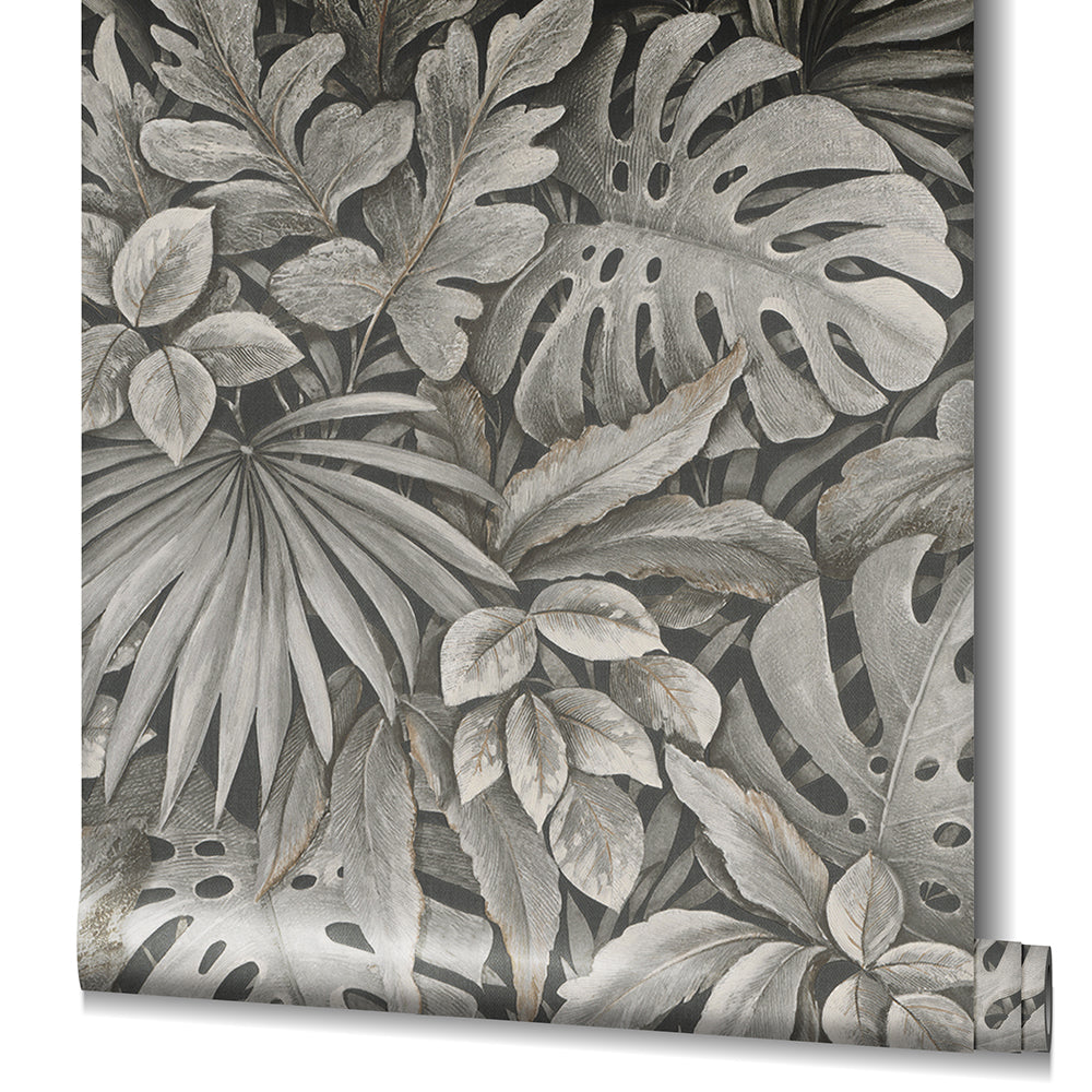 Botanica - Jungle Palms botanical wallpaper Marburg Roll Brown  33305