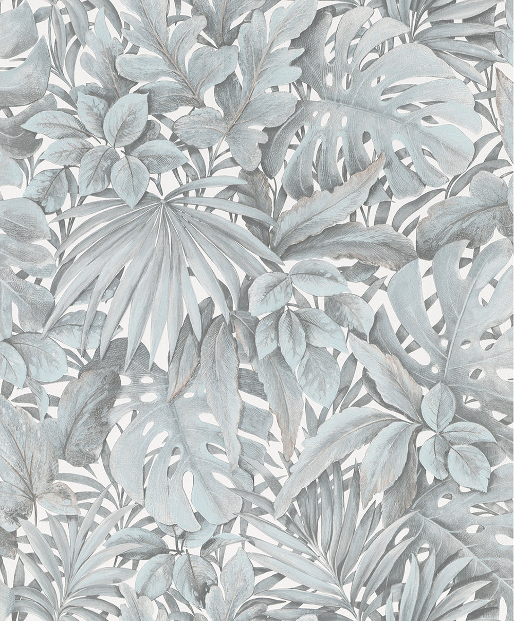 Botanica - Jungle Palms botanical wallpaper Marburg Roll Blue  33306