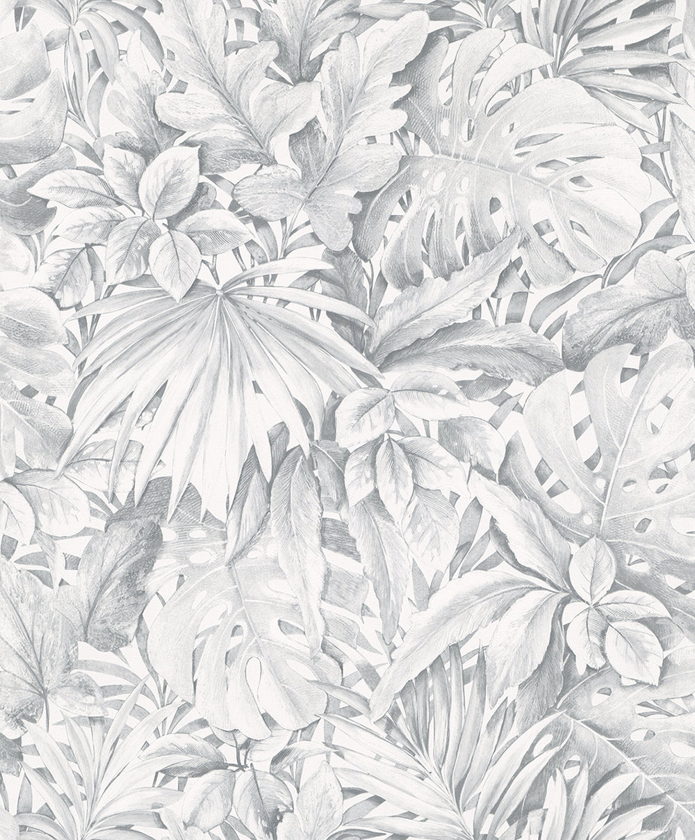 Botanica - Jungle Palms botanical wallpaper Marburg Roll Grey  33308