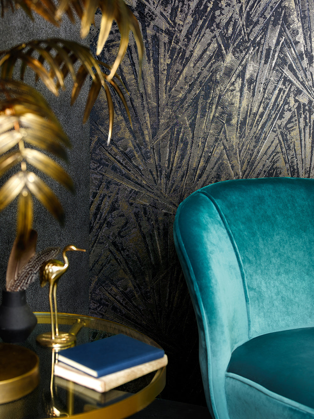 Papis Loveday - Luxe Geo Palm Fronds botanical wallpaper Marburg    