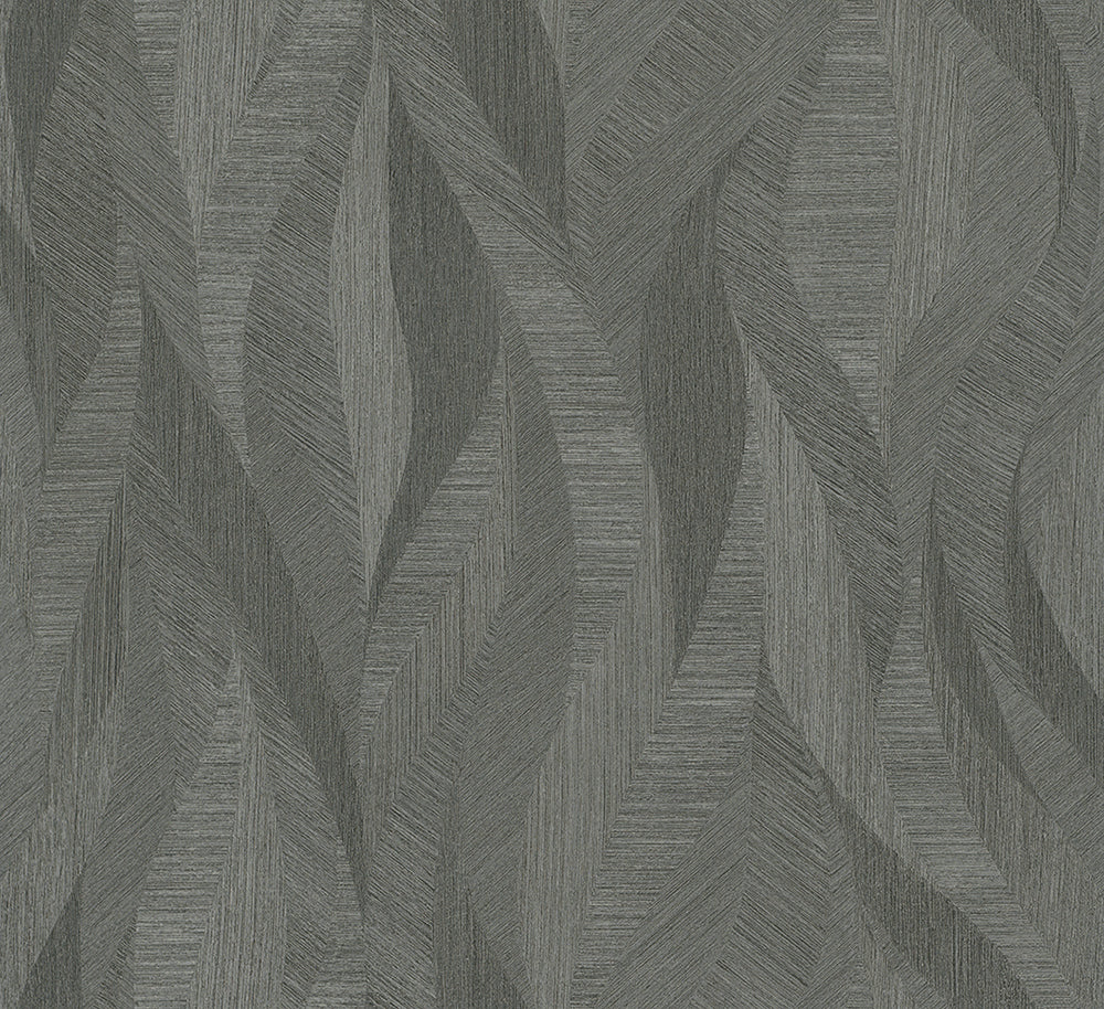 Papis Loveday - Waves botanical wallpaper Marburg Roll Dark Grey  33713