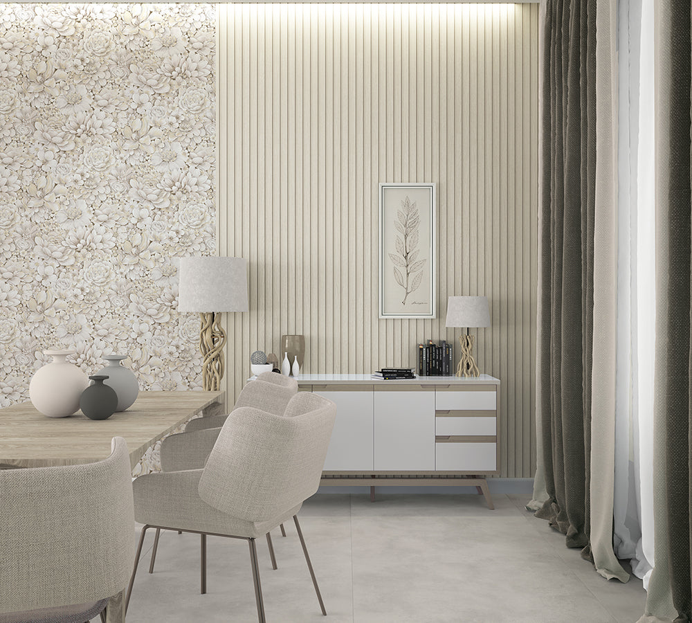 Botanica - Wood Stripe damask wallpaper Marburg    