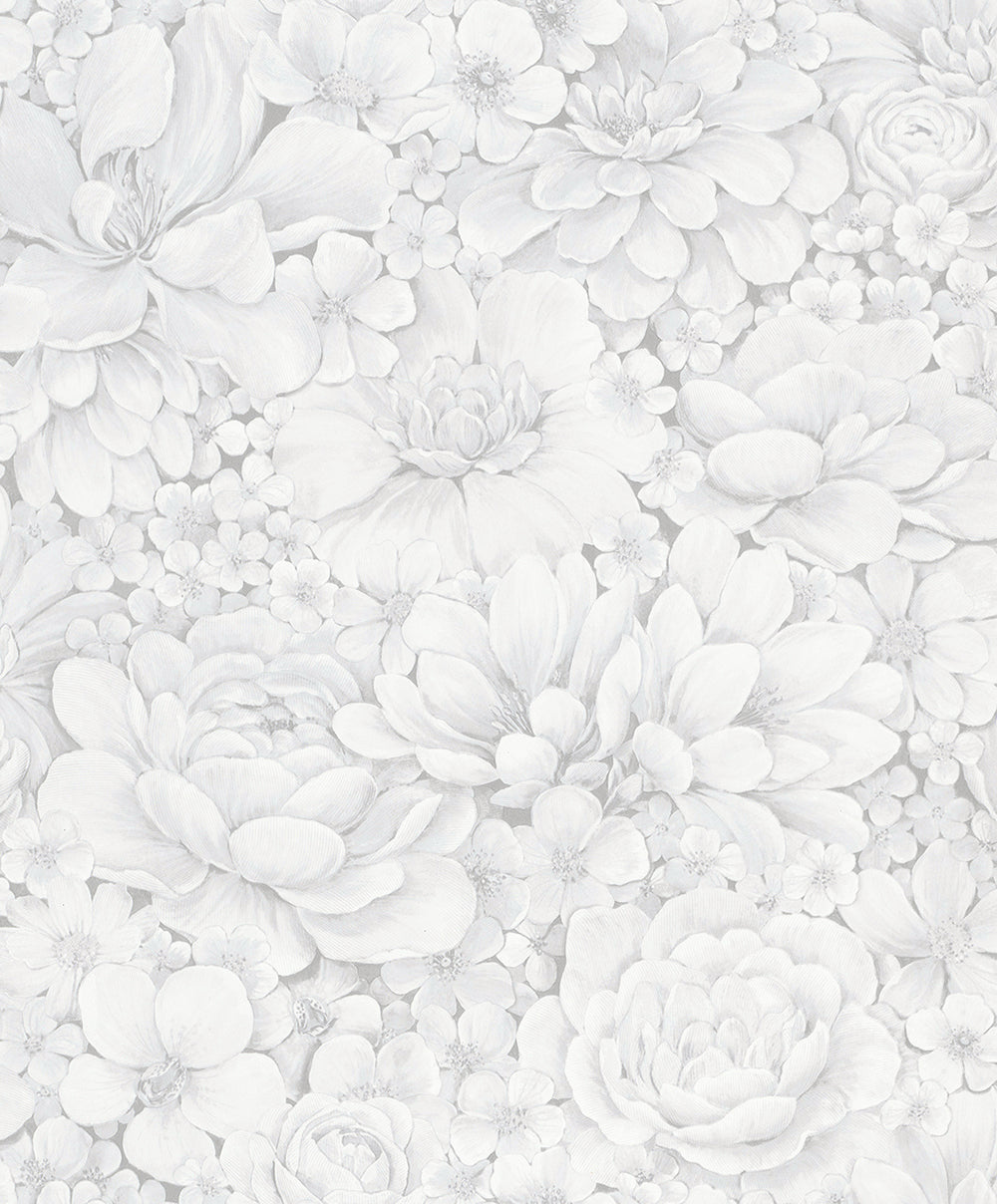 Botanica - Flowery botanical wallpaper Marburg Roll White  33952 
