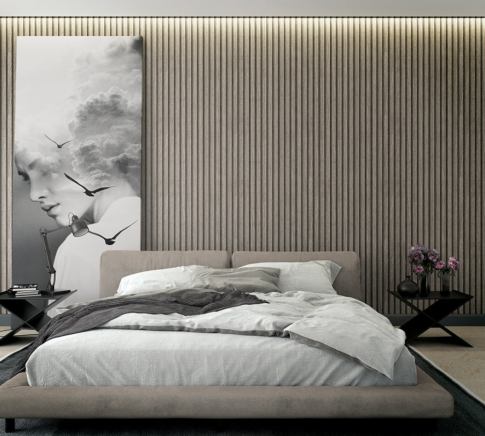 Botanica - Wood Stripe damask wallpaper Marburg    