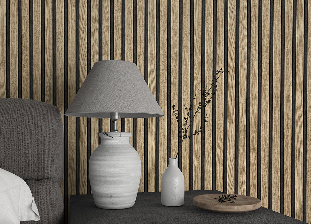 Botanica - Wood Stripe damask wallpaper Marburg    