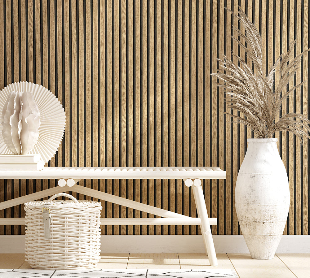 Botanica - Wood Stripe damask wallpaper Marburg    