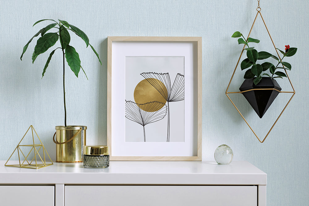 Botanica - Linen plain wallpaper Marburg    