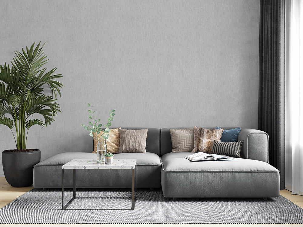 Botanica - Linen plain wallpaper Marburg    