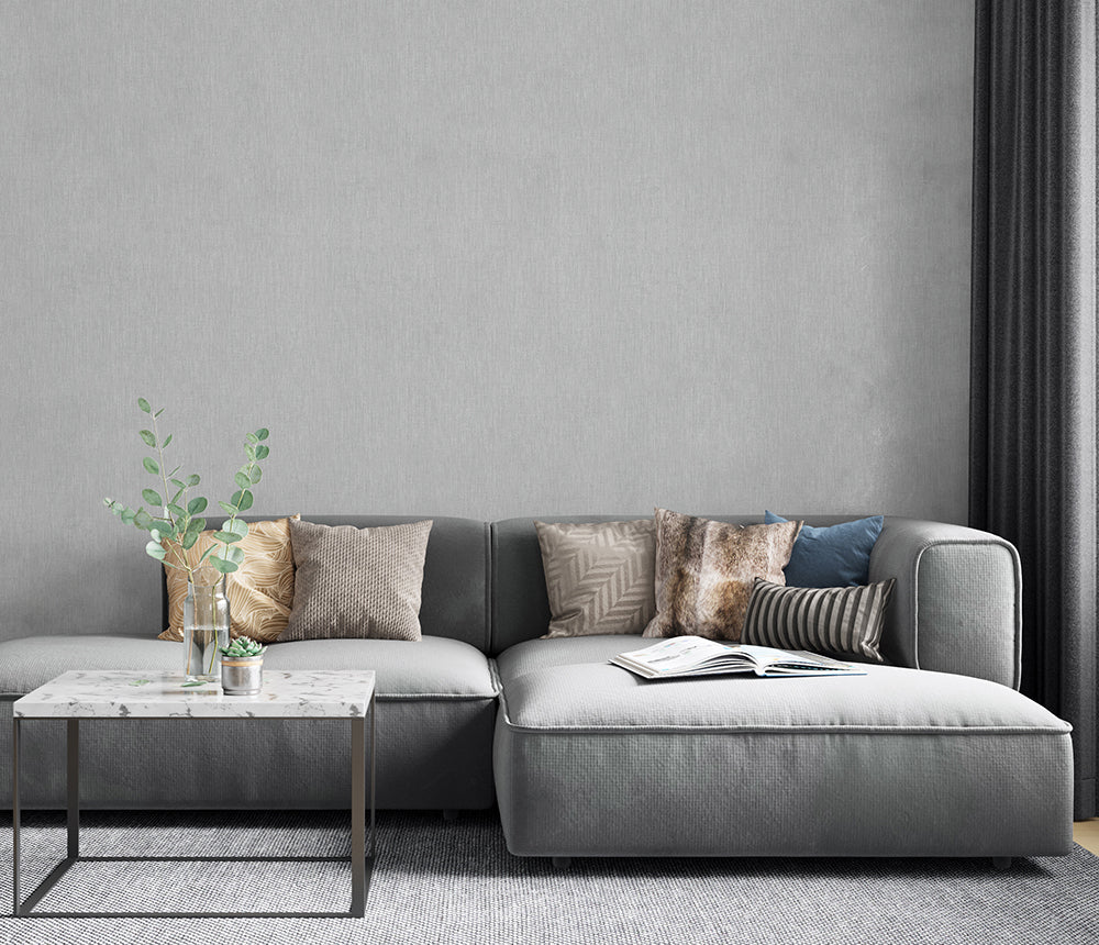 Botanica - Linen plain wallpaper Marburg    