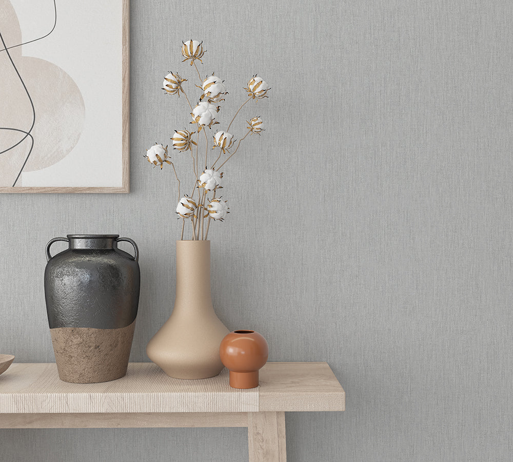 Botanica - Linen plain wallpaper Marburg    