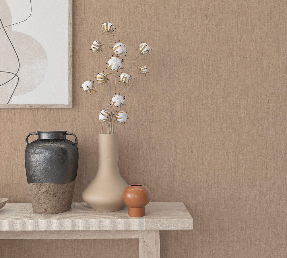 Botanica - Linen plain wallpaper Marburg    