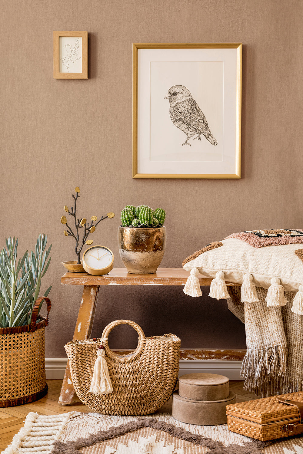 Botanica - Linen plain wallpaper Marburg    