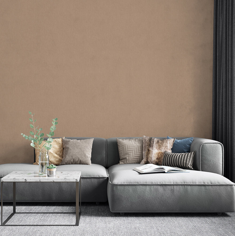 Botanica - Linen plain wallpaper Marburg    