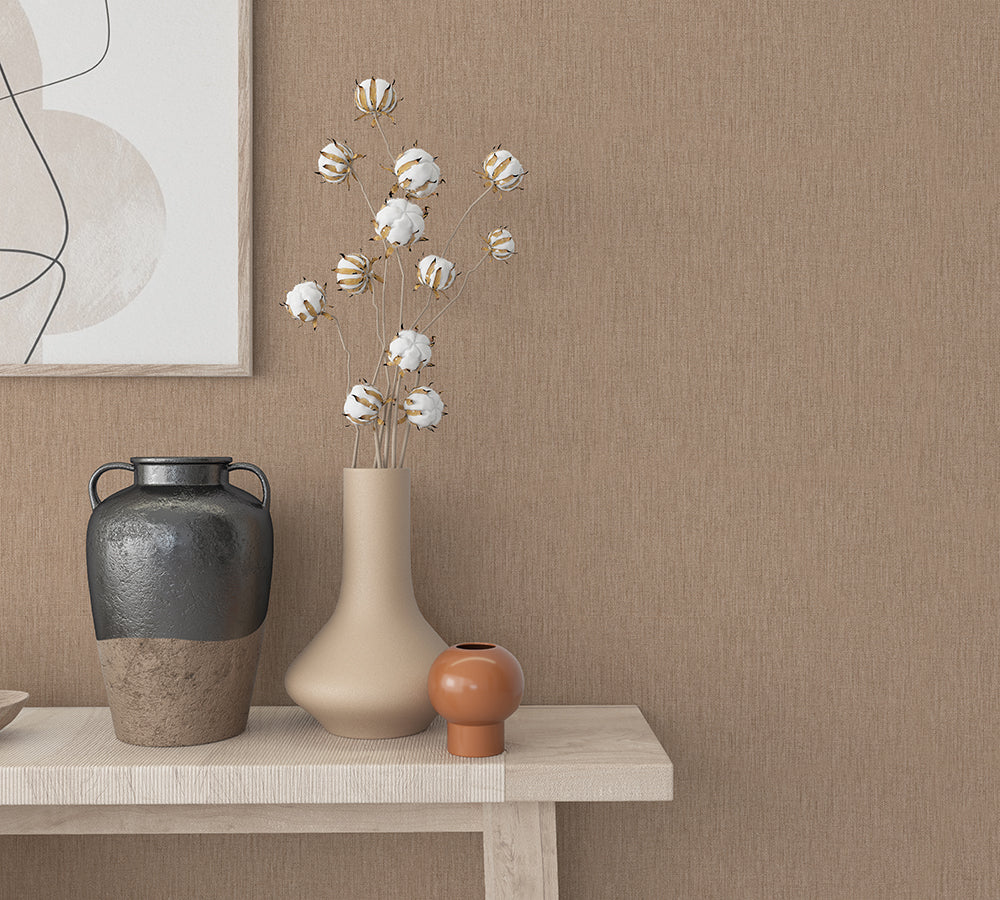 Botanica - Linen plain wallpaper Marburg    
