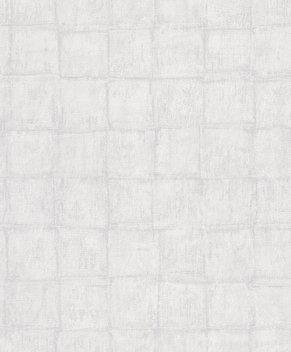 Botanica - Textured Tile industrial wallpaper Marburg Roll Light Grey  33968 