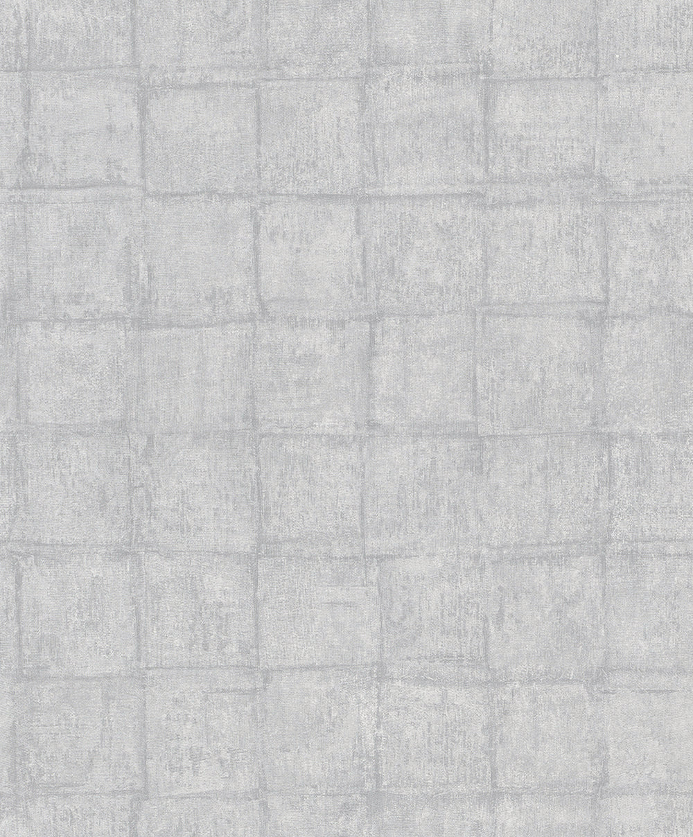 Botanica - Textured Tile industrial wallpaper Marburg Roll Grey  33971 