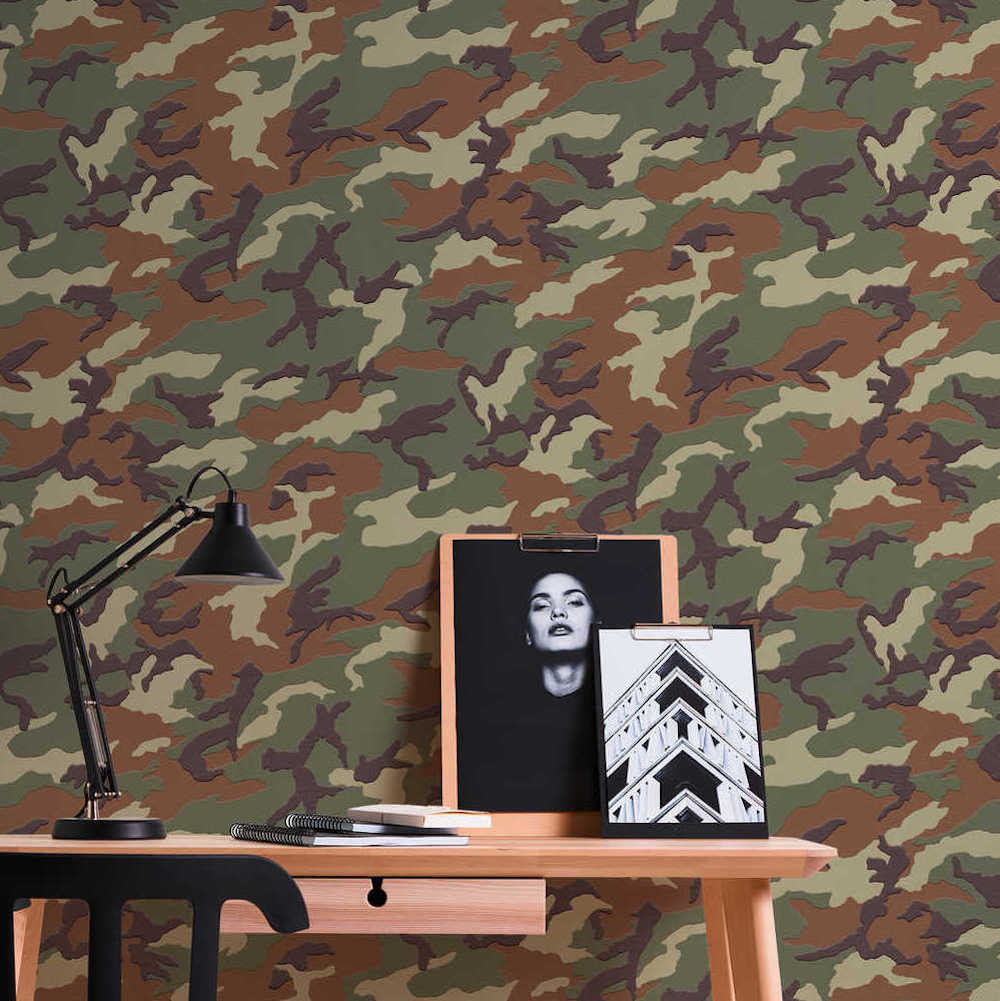 Boys & Girls 6 - Camouflage kids wallpaper AS Creation    