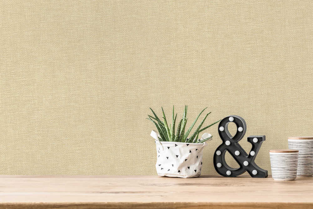 Hygge 2 - Wider Grasscloth Look plain wallpaper AS Creation    