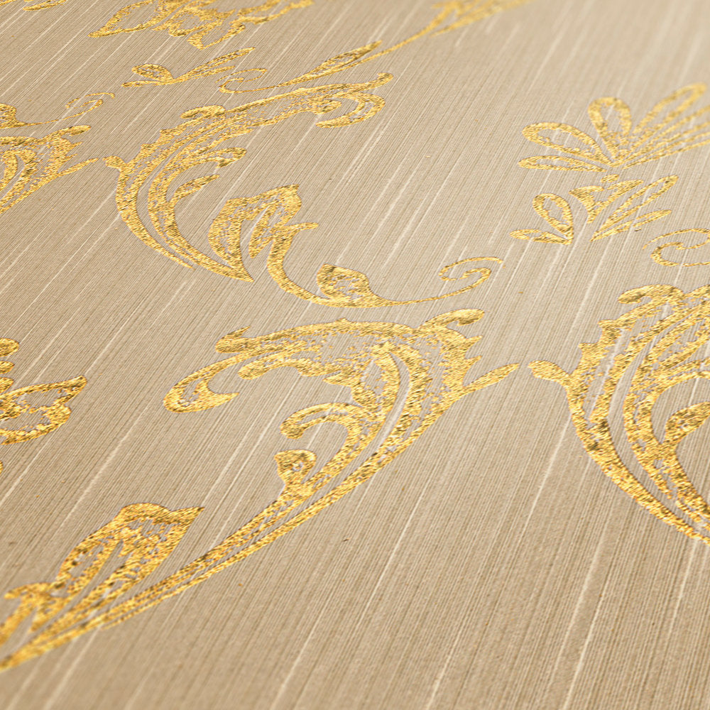 Metallic Silk textile wallpaper AS Creation    