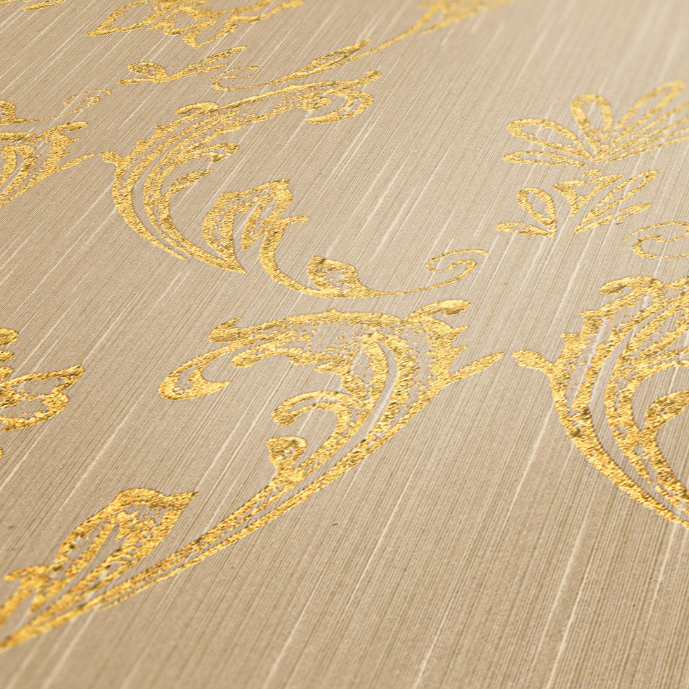 Metallic Silk textile wallpaper AS Creation    