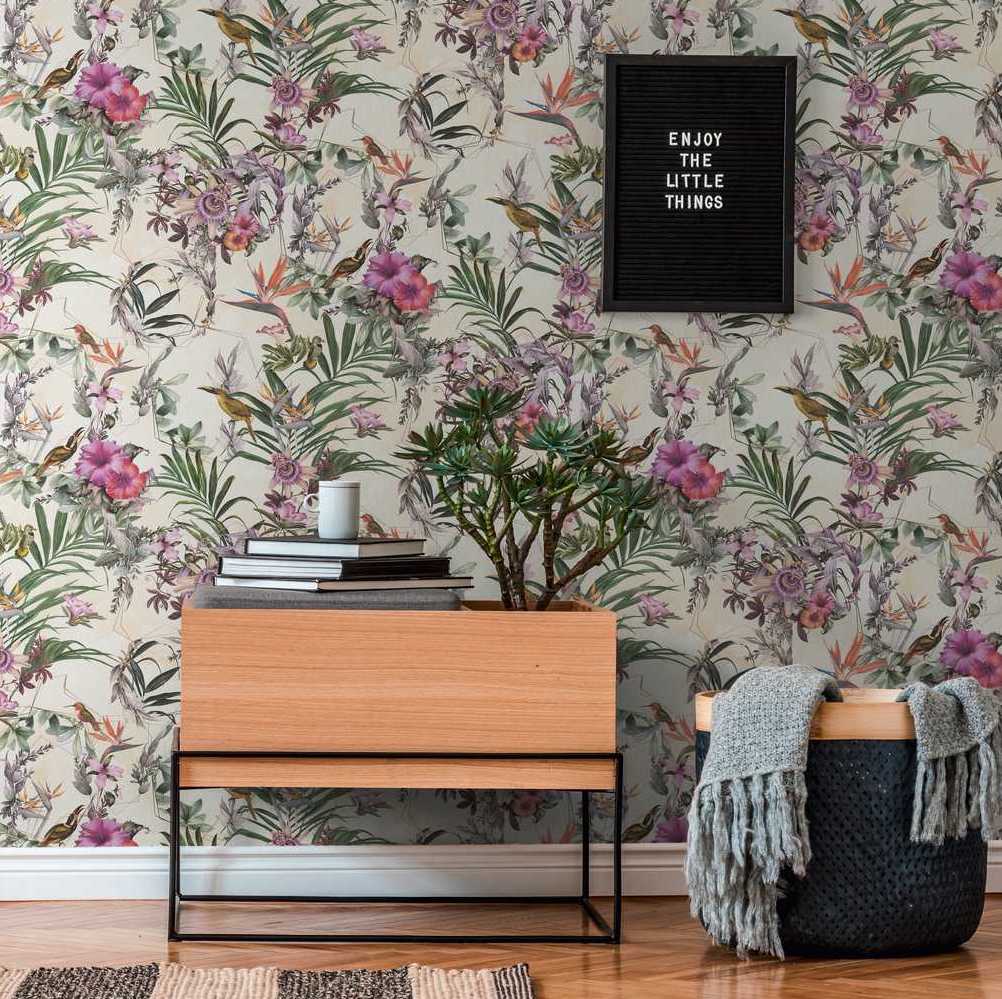 Dream Flowery - Hibiscus botanical wallpaper AS Creation    