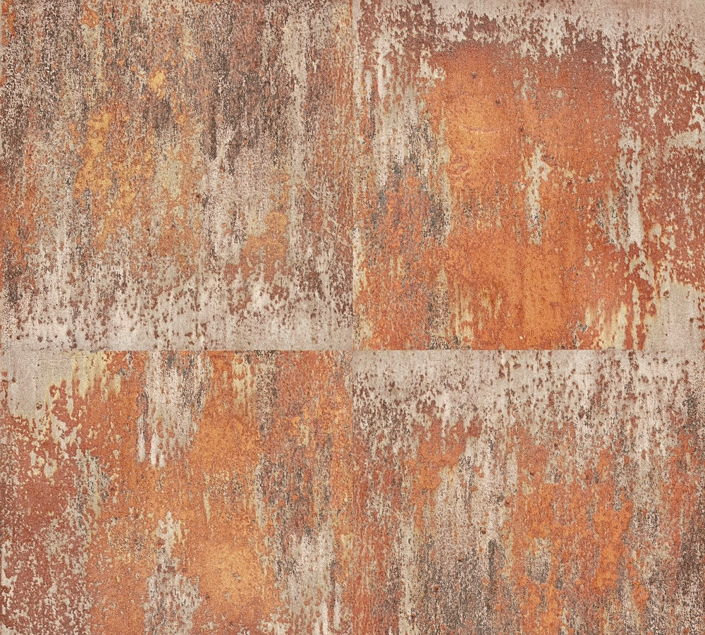 Industrial Elements - Major Metal industrial wallpaper AS Creation Roll Orange  361182