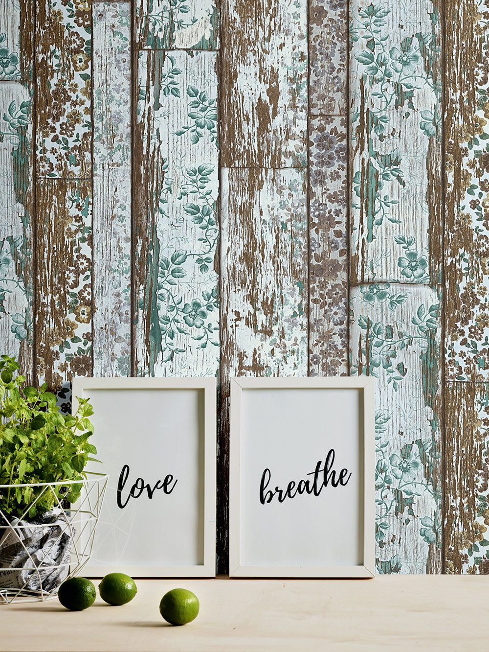 Bude 2.0 - Floral Rustic Timber industrial wallpaper AS Creation    