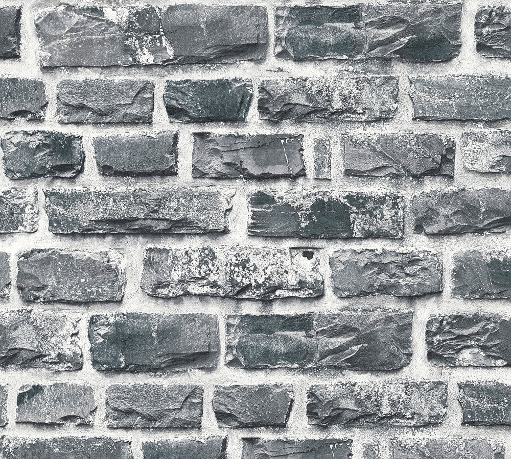Industrial Elements - Rustic Stone industrial wallpaper AS Creation Roll Dark Grey  361404