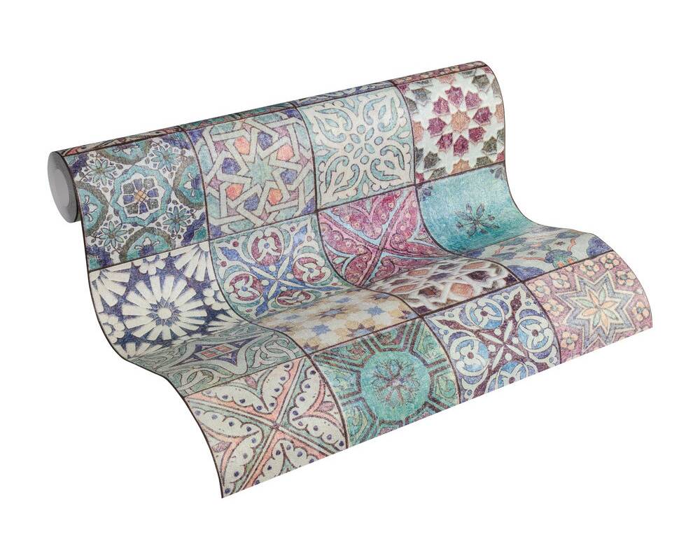 Bude 2.0 - Boho Tiles industrial wallpaper AS Creation    