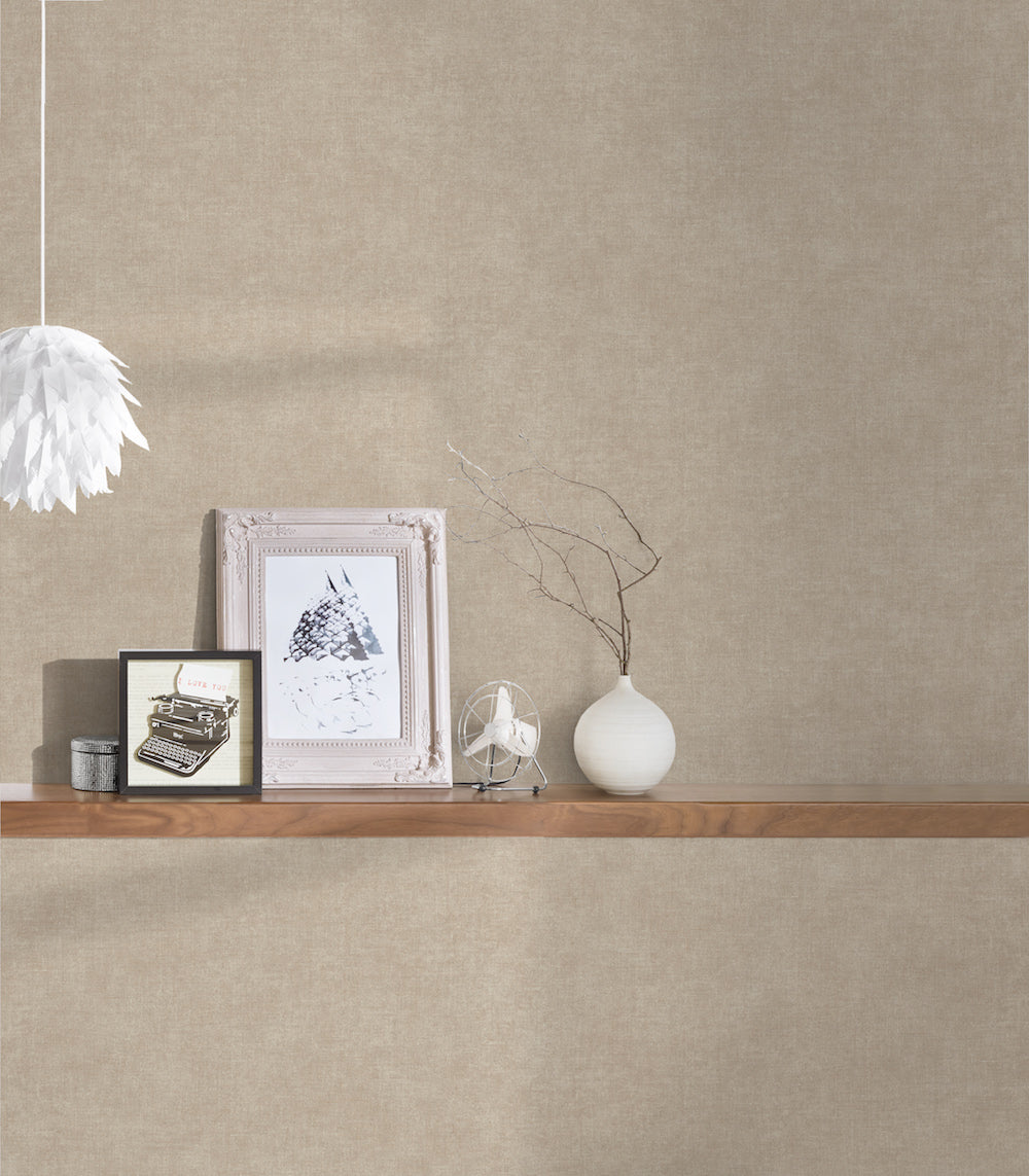 Desert Lodge - Linen Look plain wallpaper AS Creation    