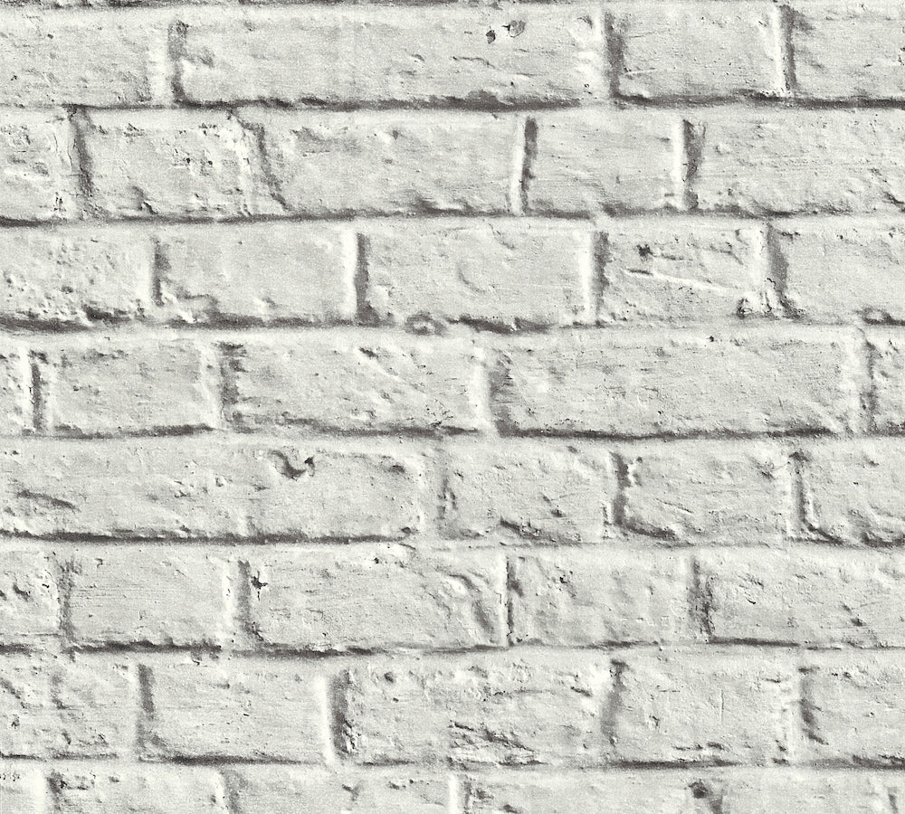 Metropolitan Stories - Brick A Wall industrial wallpaper AS Creation Roll Light Grey  369122