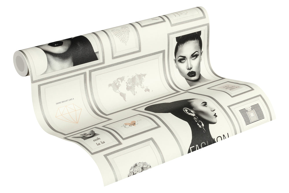 Metropolitan Stories - Fashion Collage geometric wallpaper AS Creation    