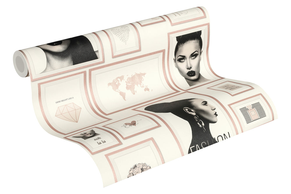 Metropolitan Stories - Fashion Collage geometric wallpaper AS Creation    