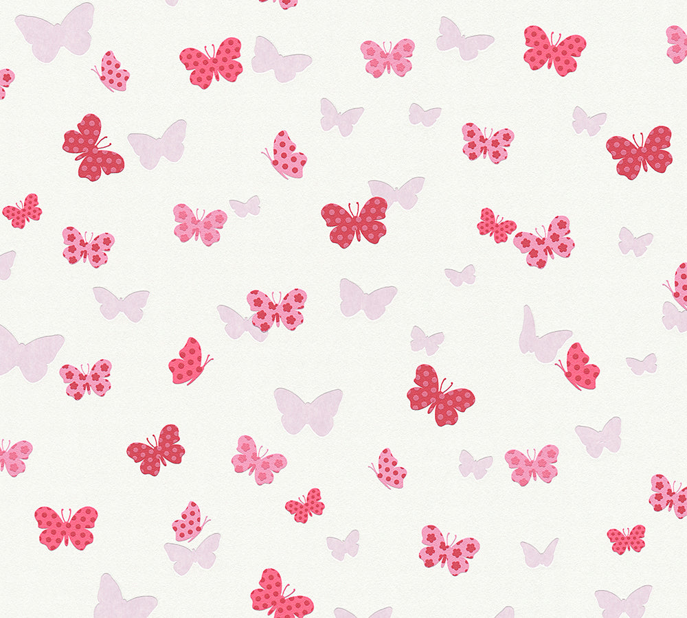 Attractive - Butterflies kids wallpaper AS Creation Sample Dark Pink  369331-S