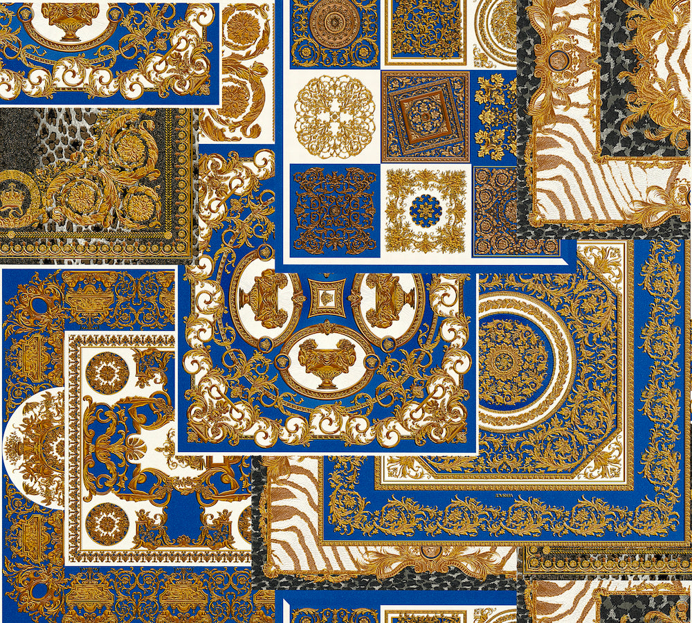 Versace 4 designer wallpaper AS Creation Roll Blue  370481