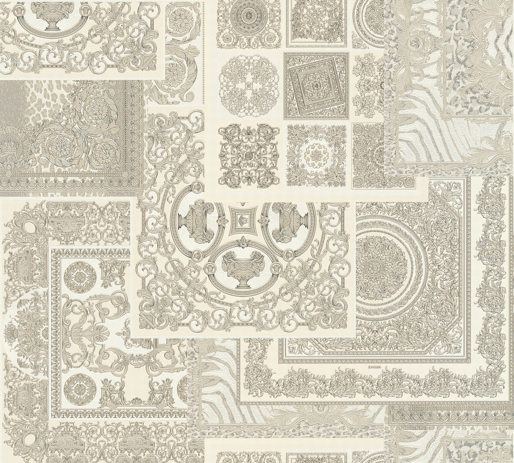 Versace 4 designer wallpaper AS Creation Roll Silver  370485