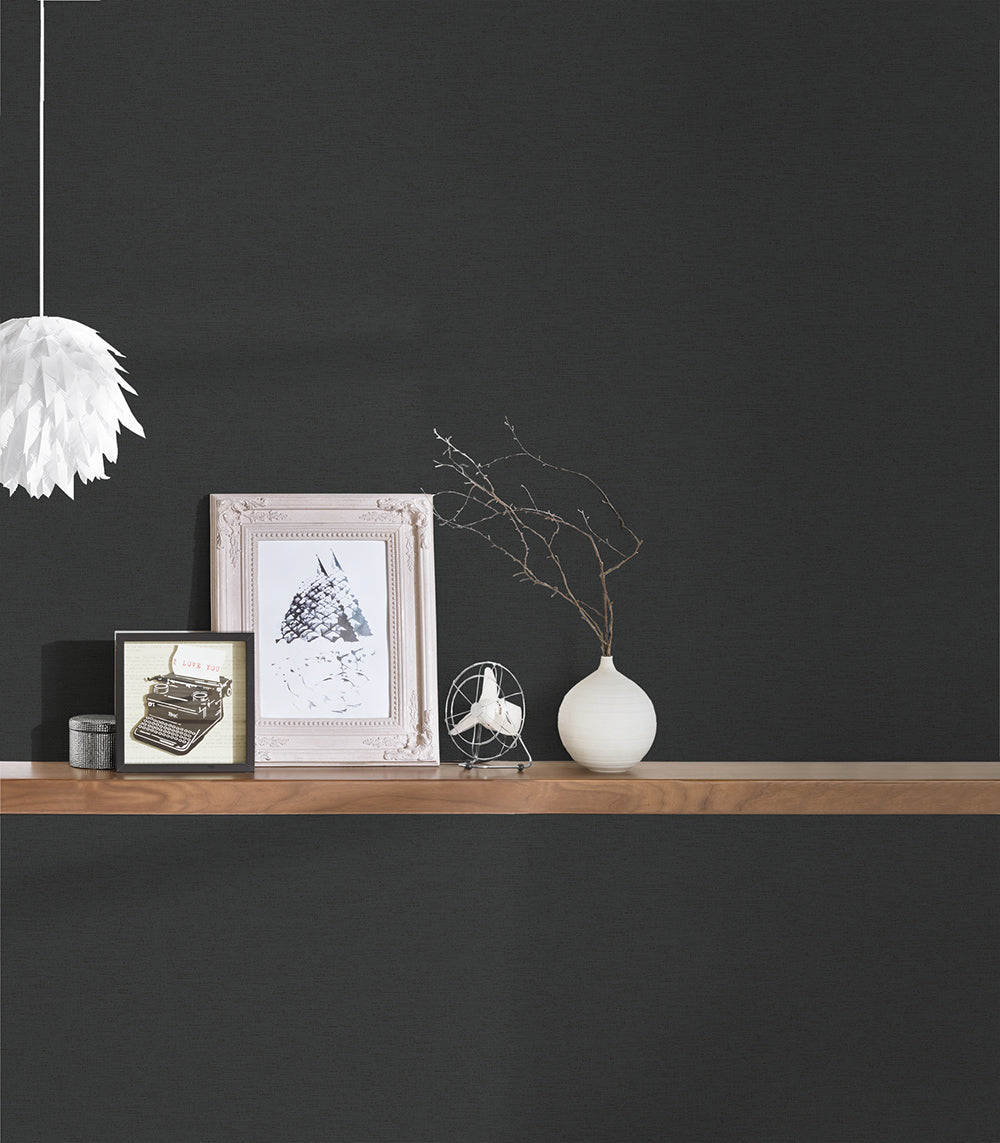Cuba - Simplicity Linen Effect plain wallpaper AS Creation    