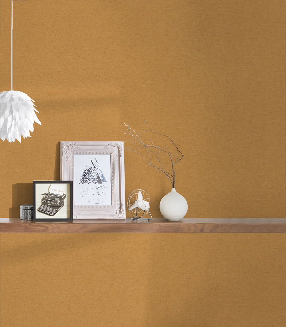 Cuba - Simplicity Linen Effect plain wallpaper AS Creation    